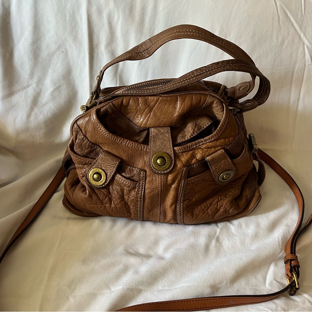 Rafe New York Leather Crossbody Bag with Vintage Leather and Slouchy Design